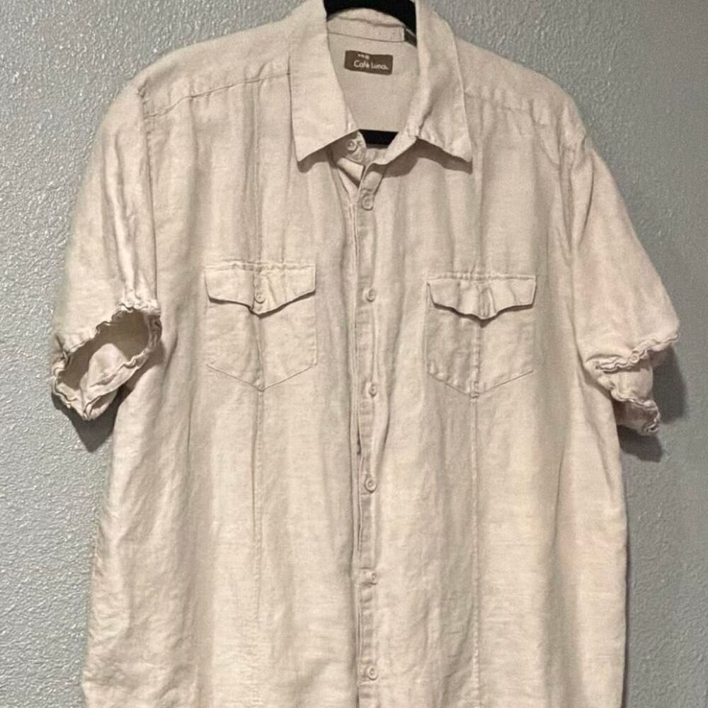 Unbranded Men's White and Cream Shirt